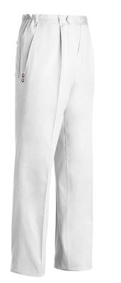 Pantalone Unisex White con Bottoni e Cerniera