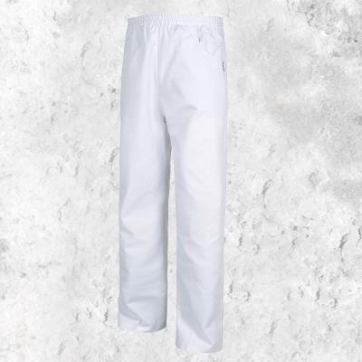 Pantaloni cuoco unisex con elastico Bianco