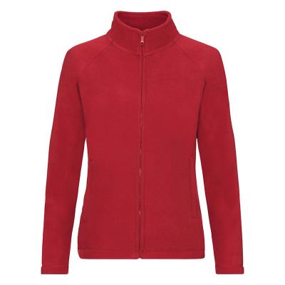 Pile zip lunga da donna Rosso