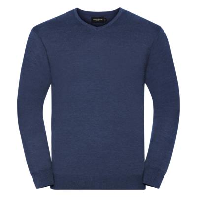 Pullover uomo con scollo V Denim Marl