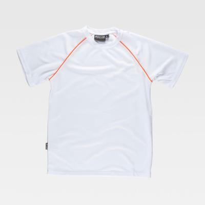 T-Shirt a manica corta S6640 Bianco/Arancione