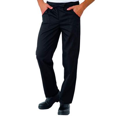 Pantalone Parrucchiere Unisex Con Elastico Nero Microfibra