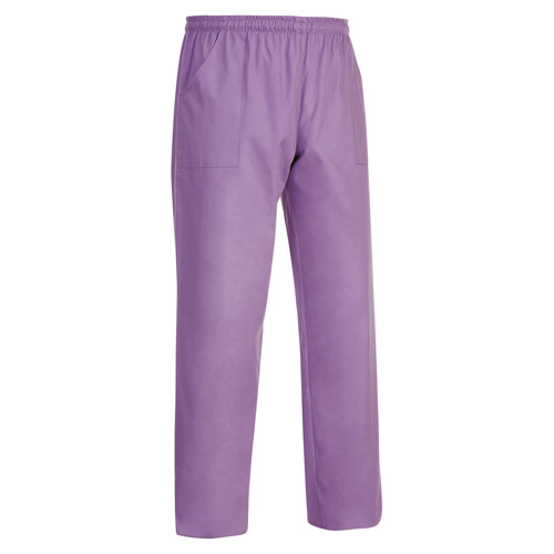 Pantaloni Cuoco Unisex Coulisse Vita e tasca toppa Lilla 